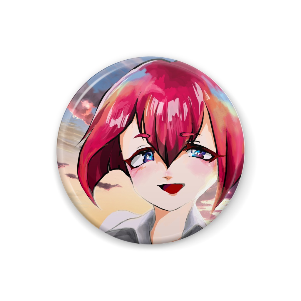 夕焼け缶バッチ