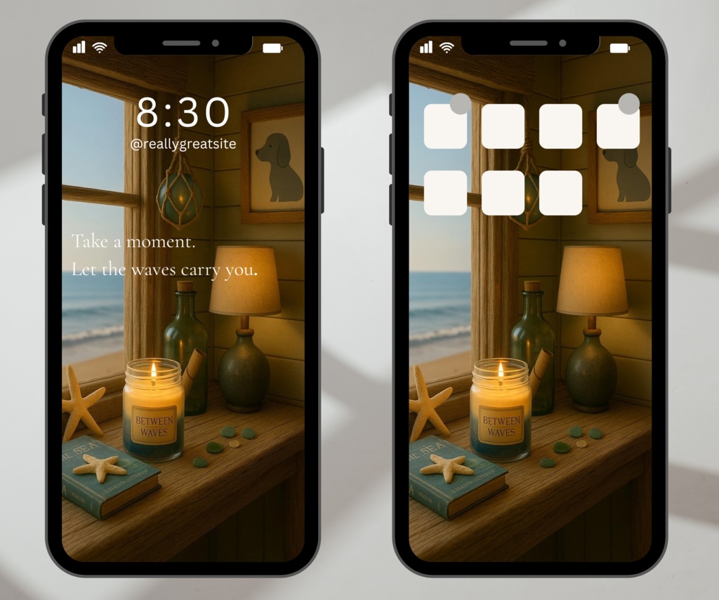 波にゆだねて ―Between Waves スマホ壁紙