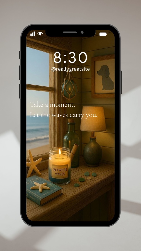 波にゆだねて ―Between Waves スマホ壁紙