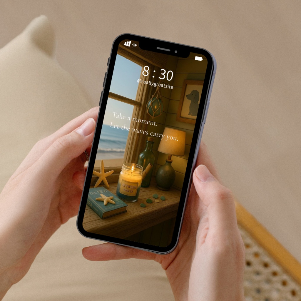 波にゆだねて ―Between Waves スマホ壁紙