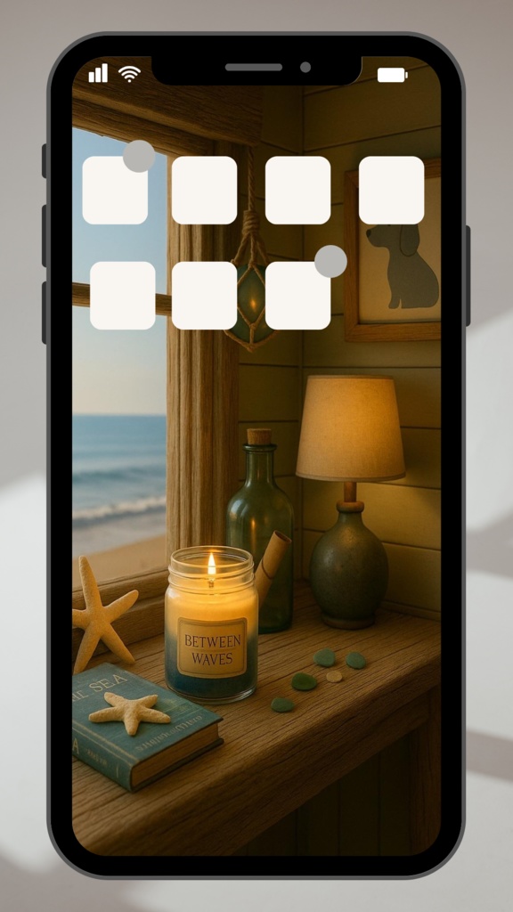 波にゆだねて ―Between Waves スマホ壁紙