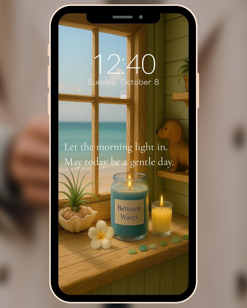 Let the morning light in. 朝の光に包まれて。―癒しのスマホ壁紙(2枚セット)
