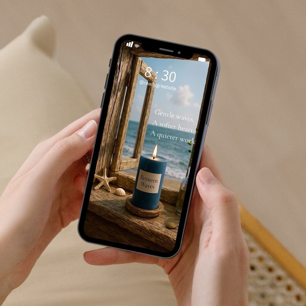 Gentle waves. ― 癒しのスマホ壁紙(2枚セット)