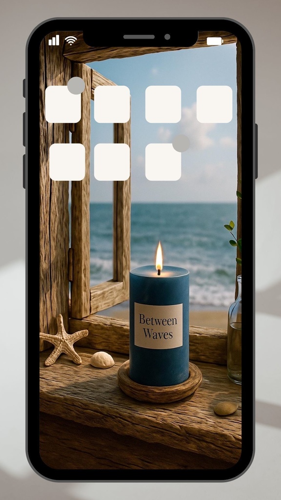 Gentle waves. ― 癒しのスマホ壁紙(2枚セット)