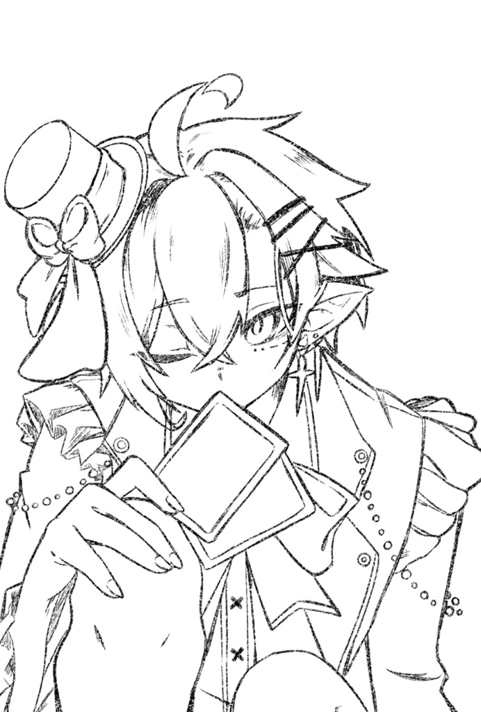 【25→26】お正月イラスト線画