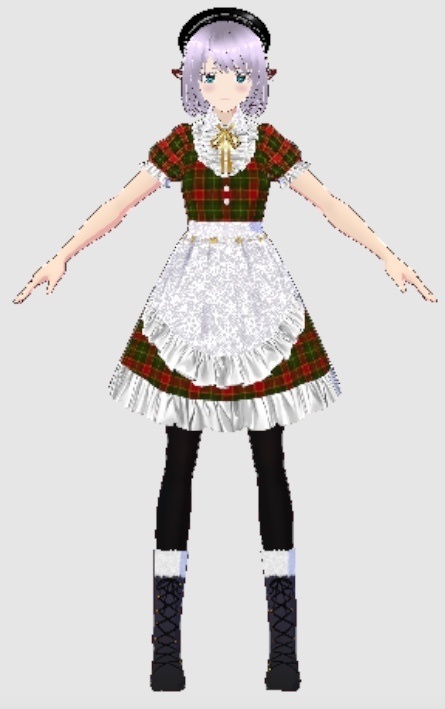 クリスマスメイド衣装(半袖フリル)サンタブーツセット シリーズ1