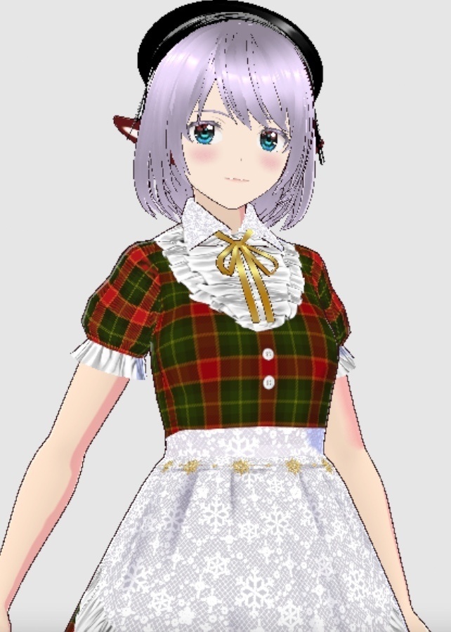 クリスマスメイド衣装(半袖フリル)サンタブーツセット シリーズ1