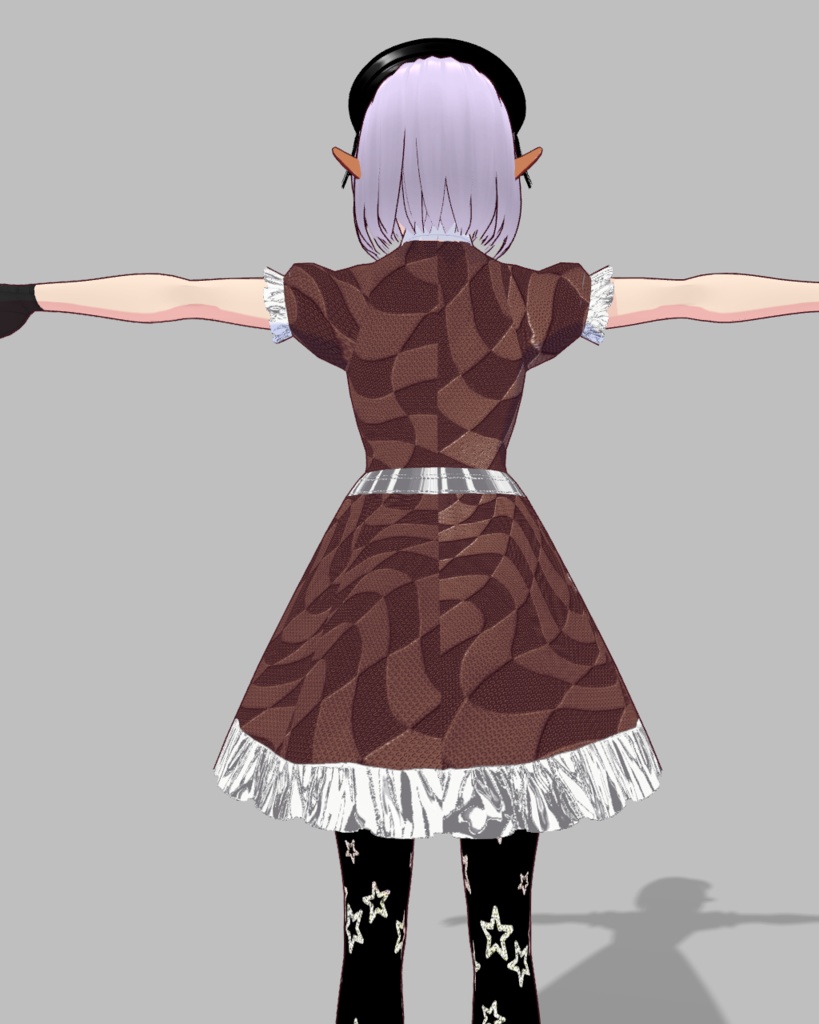 魅惑のバレンタインチョコシリーズ1(シルバー)メイド服星柄タイツシューズ付き