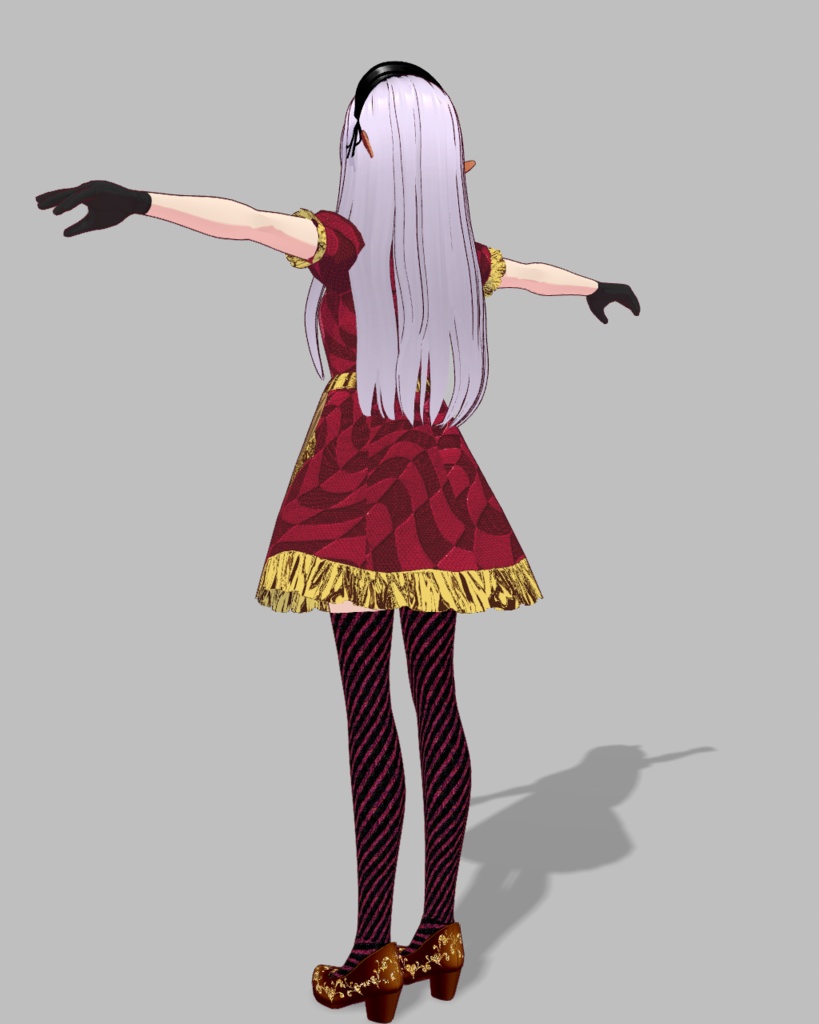 魅惑のバレンタインチョコシリーズ3(ゴールド)ストライプニーハイソックスチョコパンプス付き