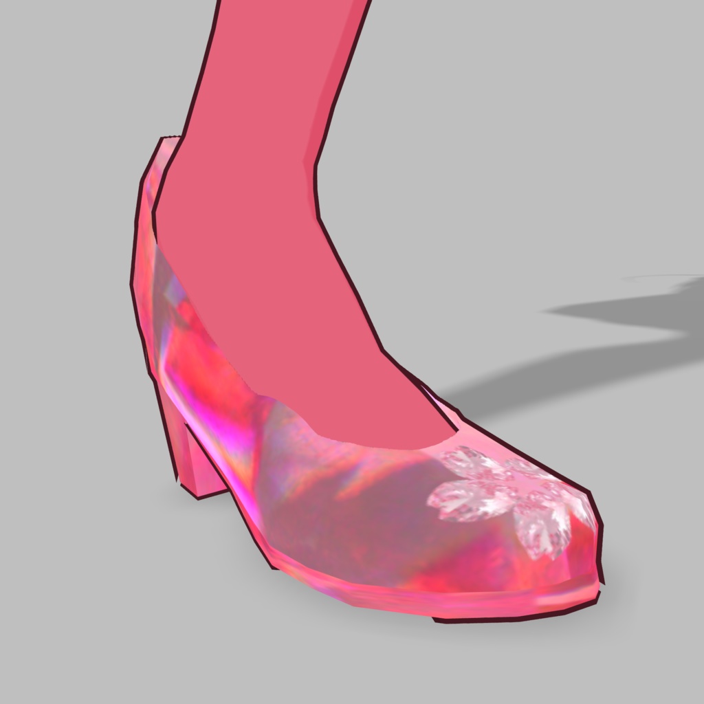 桜メイド衣装薄紫桜色レギンスパンプス付き