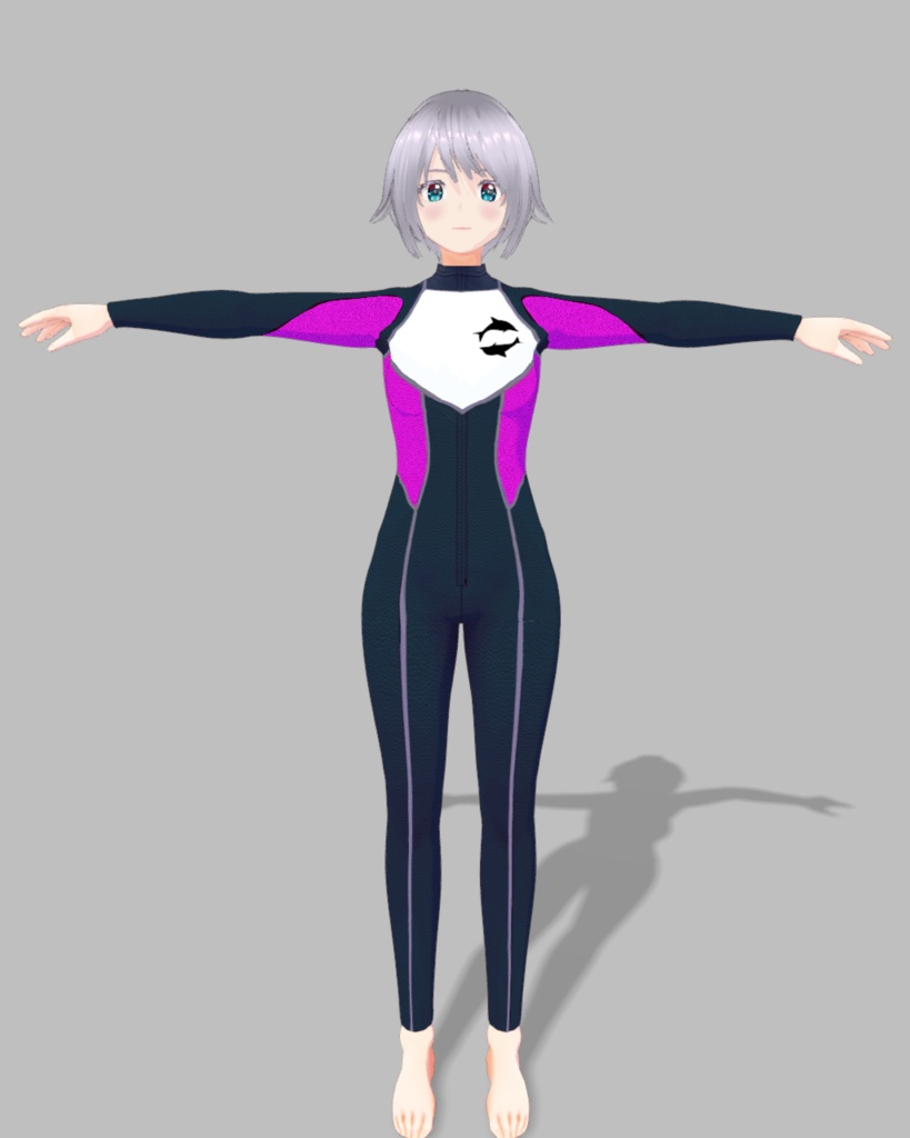 ウェッドスーツ イルカダイビングスーツ 4色セット水色.緑.ピンク.黄緑