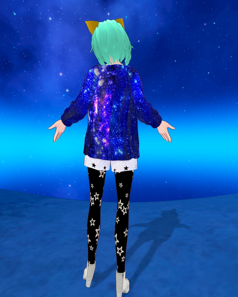 星空を纏うシリーズ1 星空ジャンバー &ショートパンツ