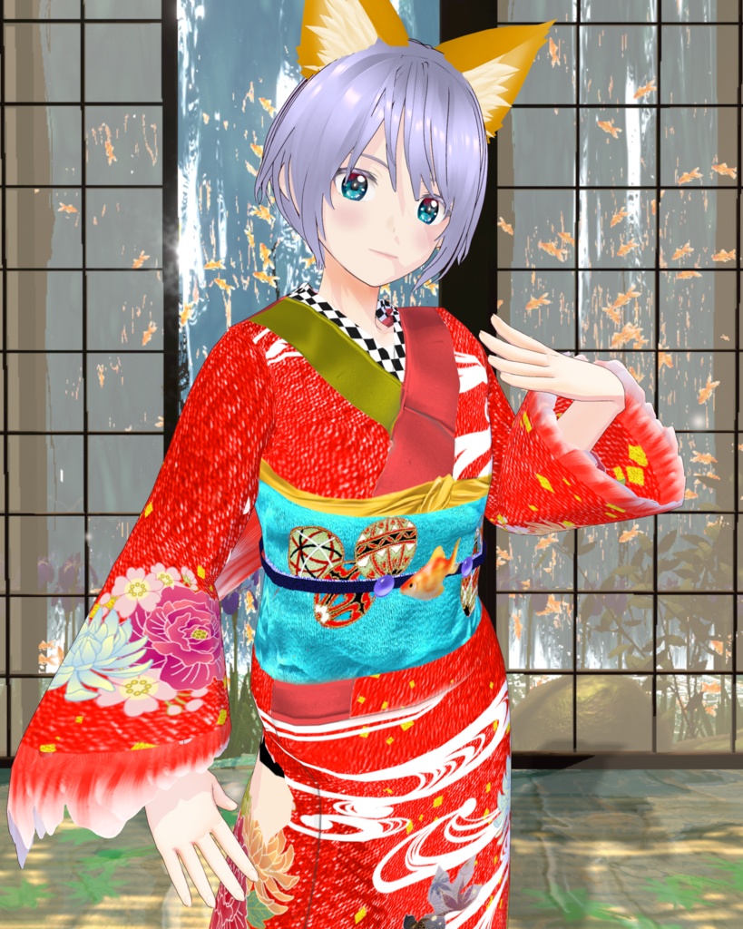 色の舞小紋 金魚姫