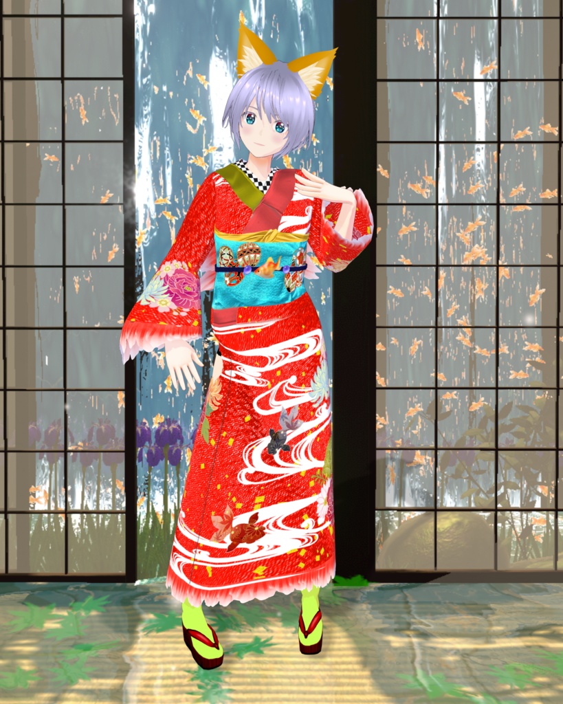 色の舞小紋 金魚姫