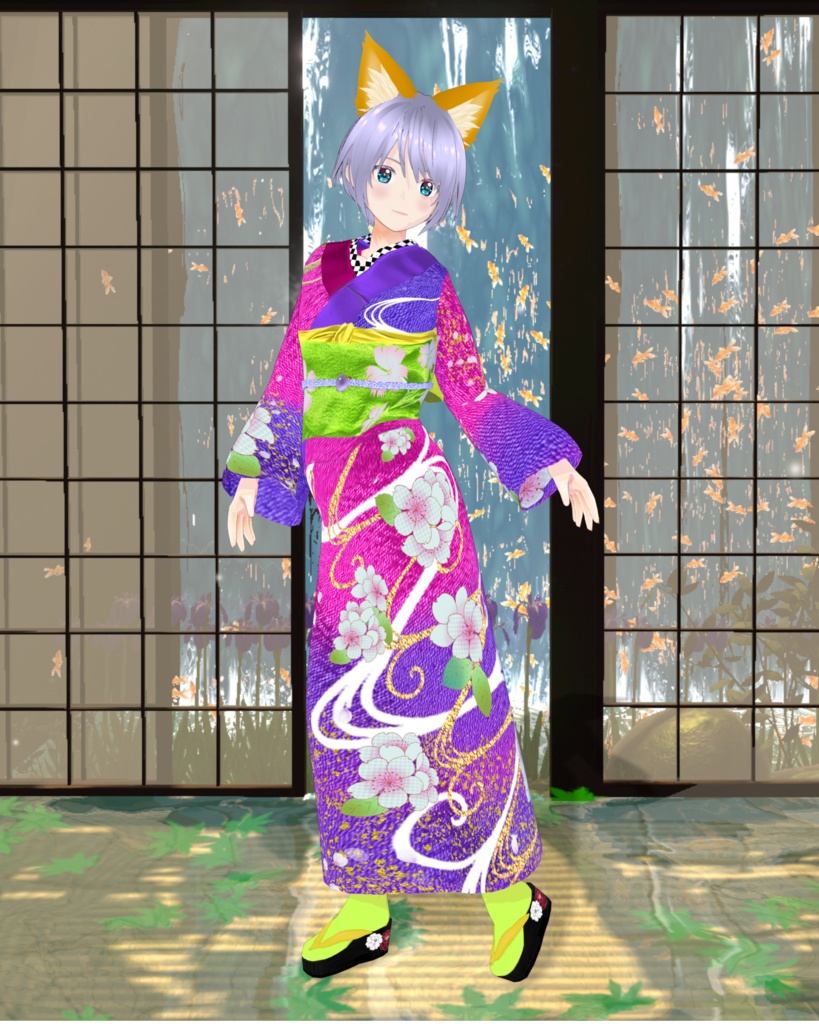 色の舞 小紋 花乱舞