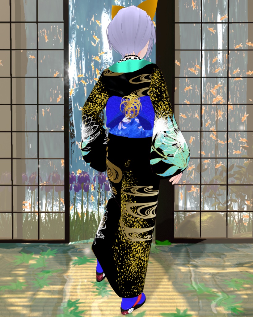 色の舞 小紋 月下美人