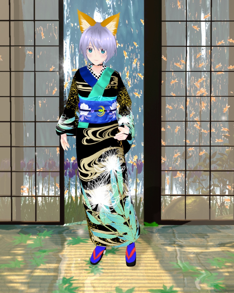 色の舞 小紋 月下美人