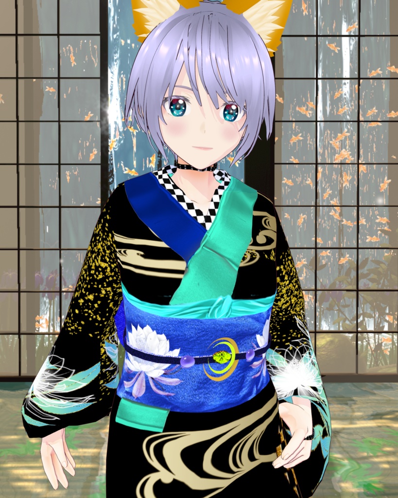 色の舞 小紋 月下美人