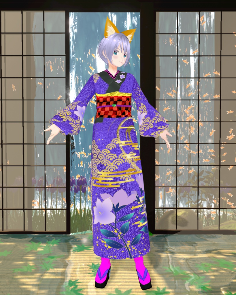 色の舞 小紋 桔梗の夜