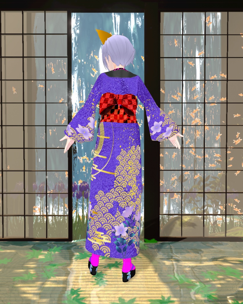 色の舞 小紋 桔梗の夜