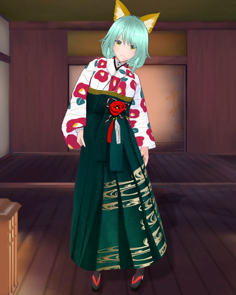 袴シリーズ草履セット　椿