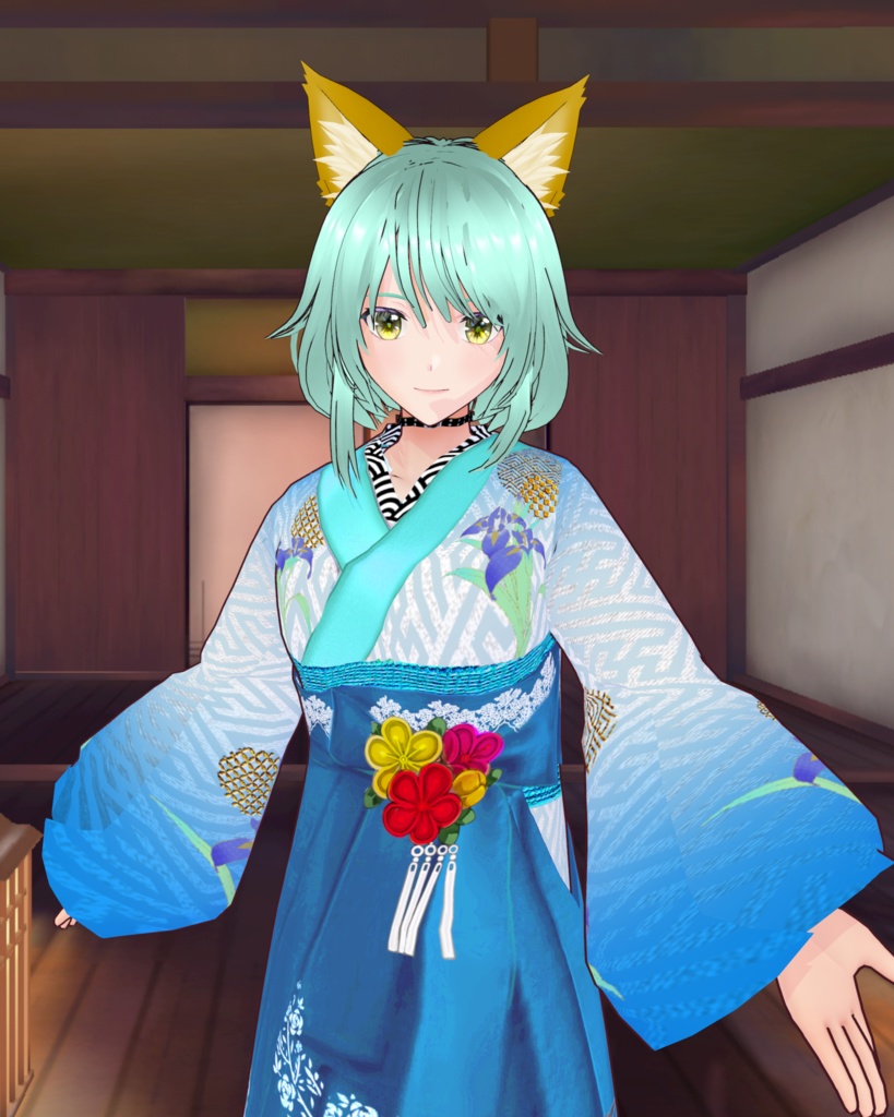 袴シリーズパンプスセット 水辺の花