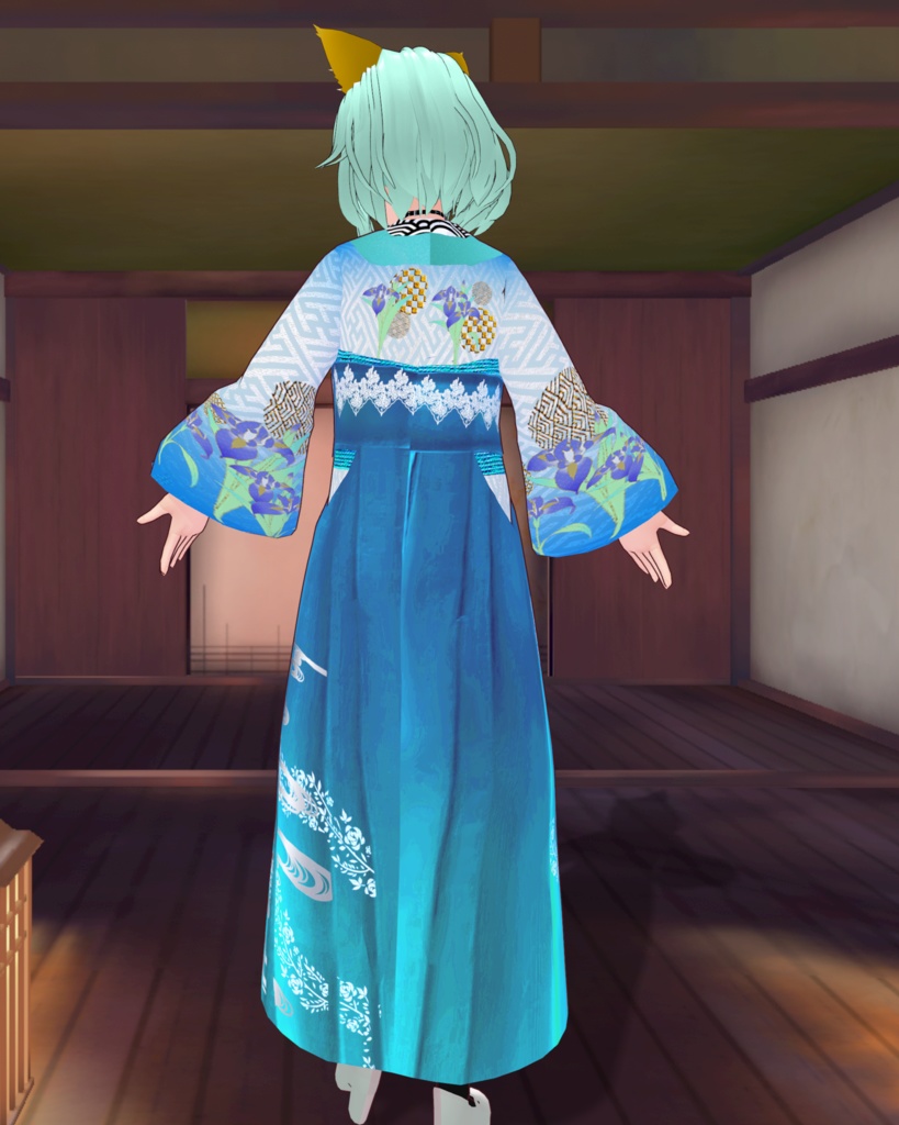 袴シリーズパンプスセット 水辺の花