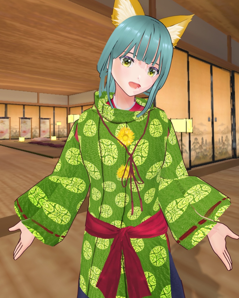 児童水干(じどうすいかん)緑