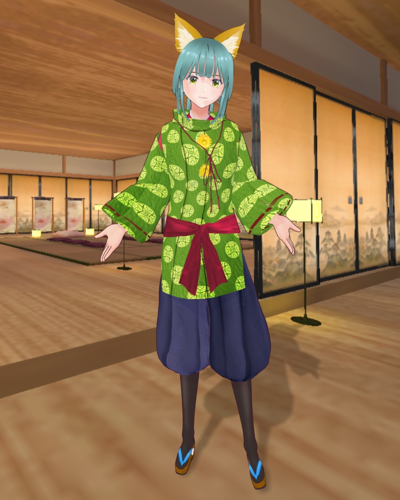 児童水干(じどうすいかん)緑
