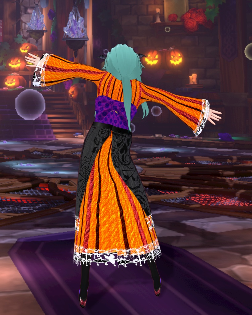 ハロウィン和服メイド衣装