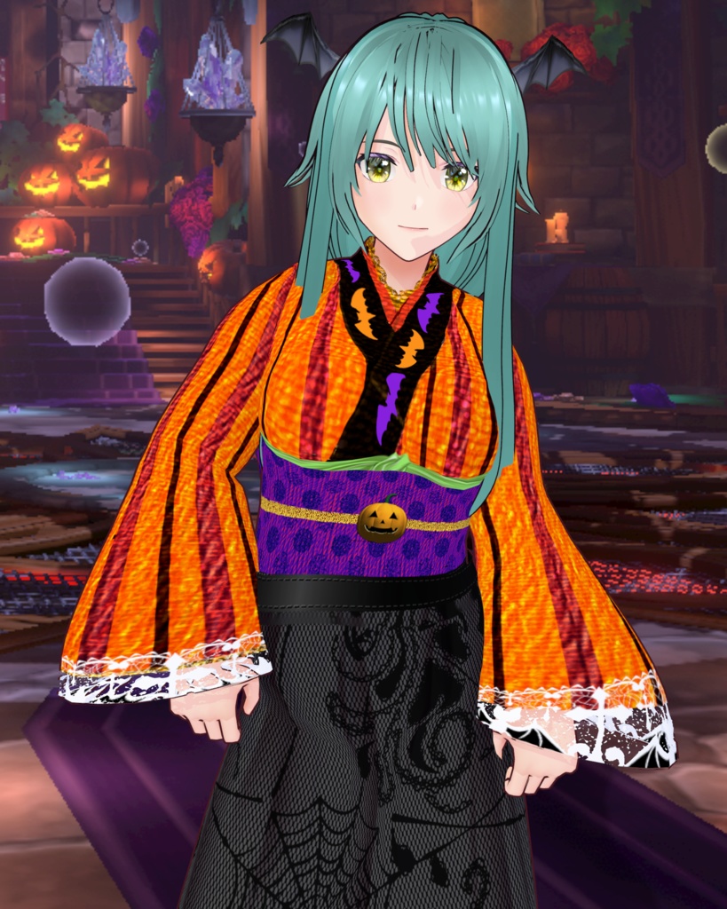 ハロウィン和服メイド衣装