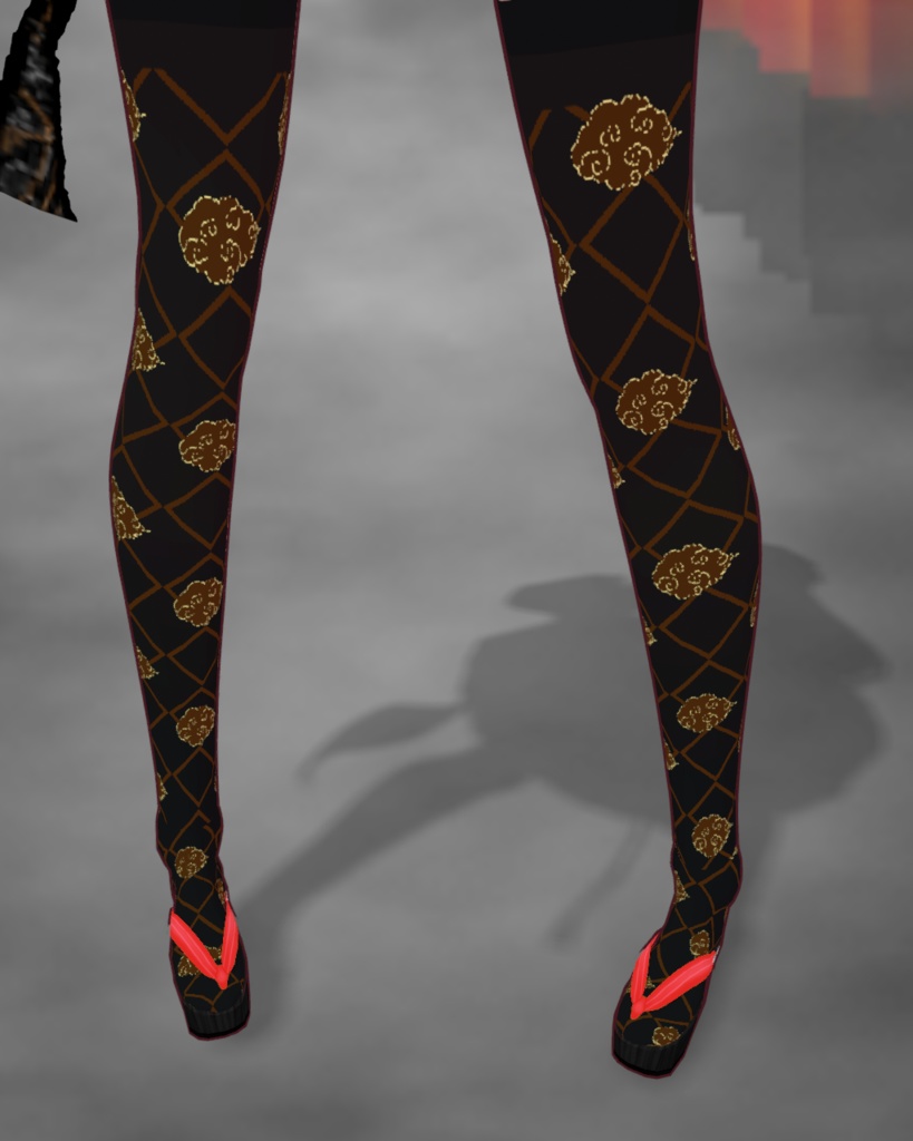 妖怪ドレス 華 (ドレス、ニーソ、アームカバー、草履セット)