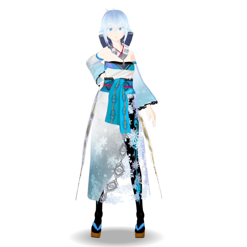 雪妖の衣(ドレス、タイツ、草履セット)