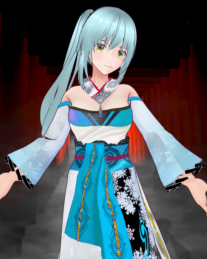 雪妖の衣(ドレス、タイツ、草履セット)