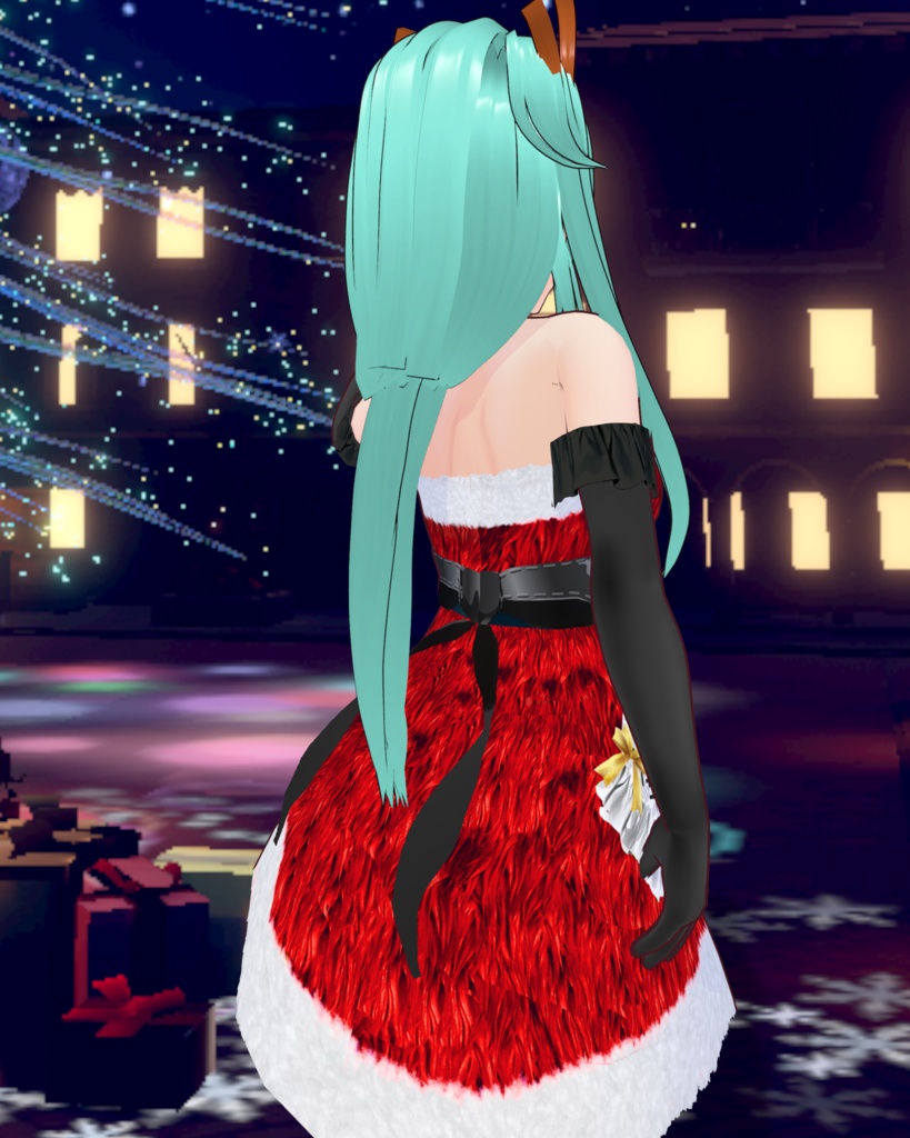 クリスマスサンタメイド衣装 ブーツ、レッグウェア、アームカバーセット