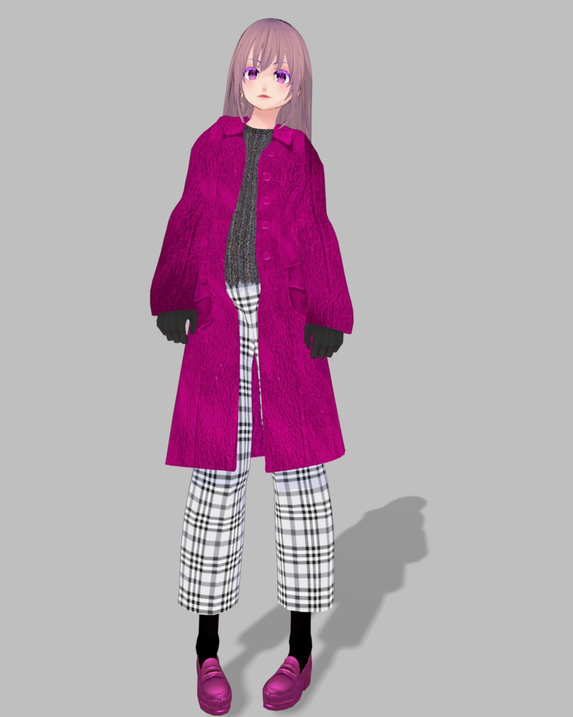 カラーコート&メタリックローファー3色セット(ピンクイエローブルー)