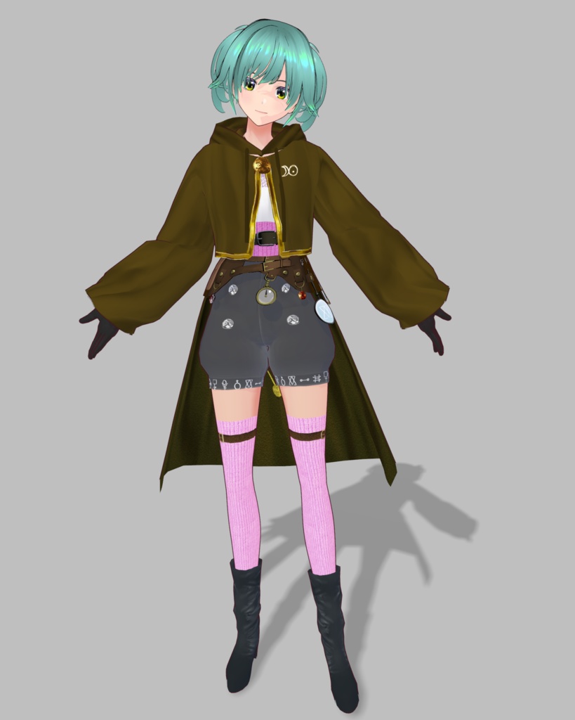 見習い錬金術師の衣ピンクと黄緑の2色