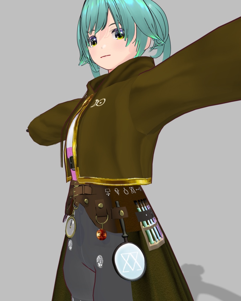 見習い錬金術師の衣ピンクと黄緑の2色