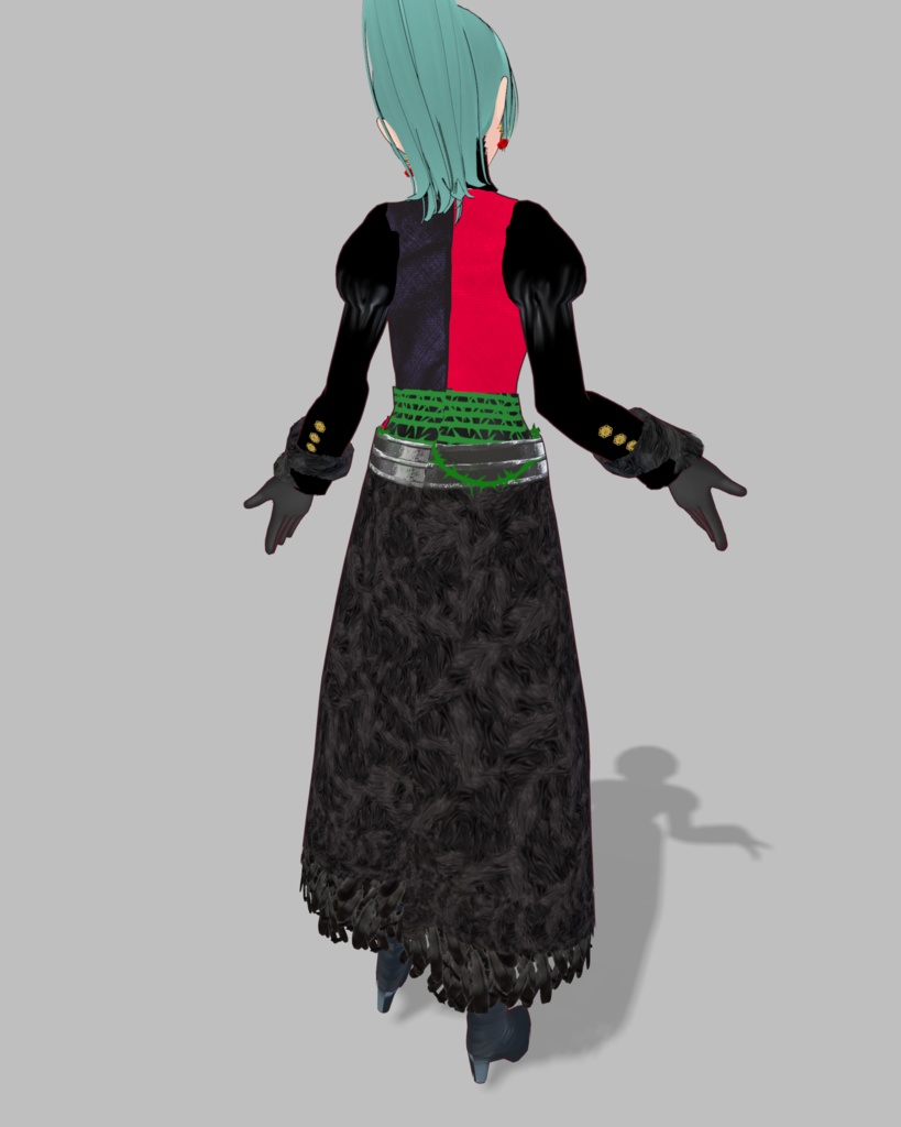 ローズウィッチドレス(手袋、イヤリング、ブーツセット)