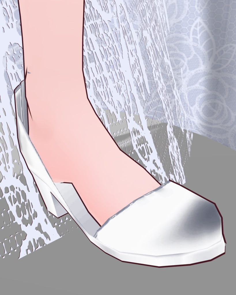 薔薇の花嫁衣装(ドレス、ヒール、手袋のセット)