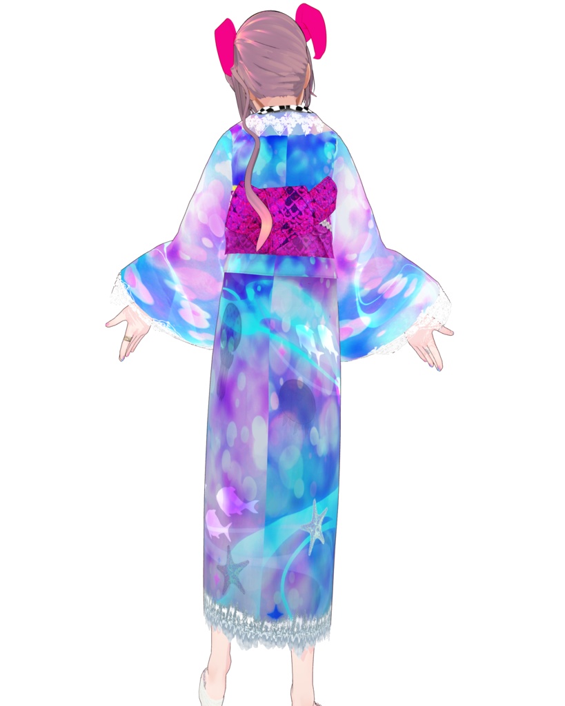 人魚の夢(着物、草履のセット)