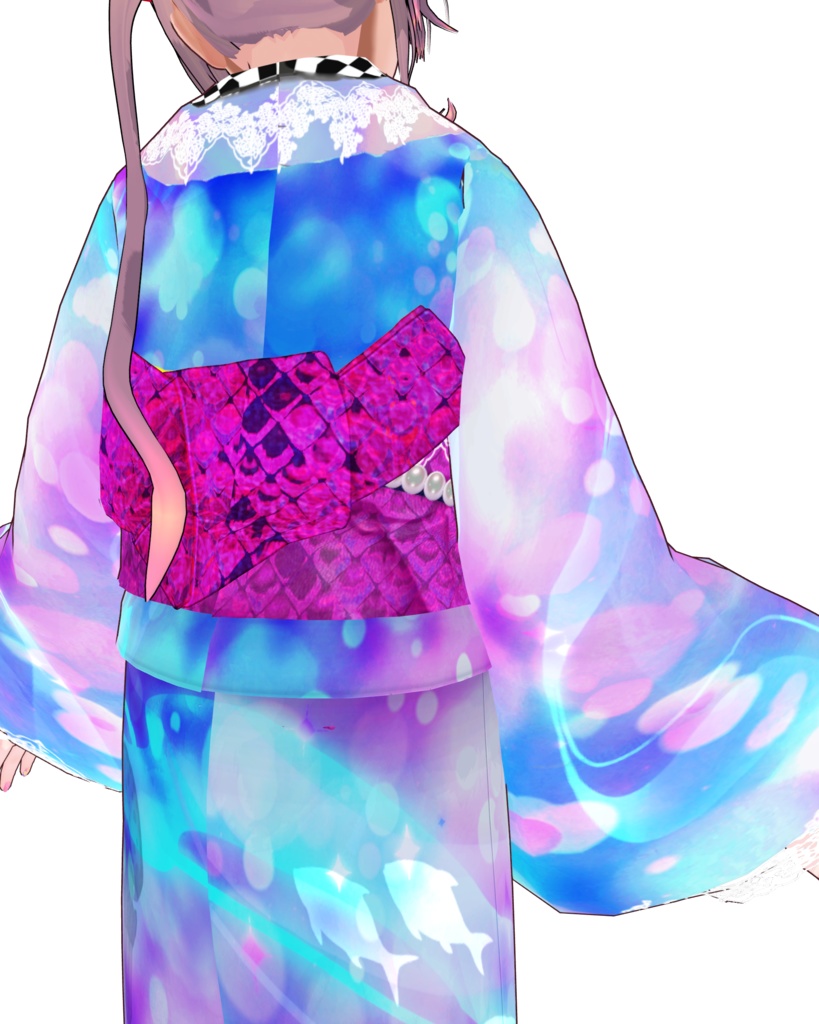 人魚の夢(着物、草履のセット)