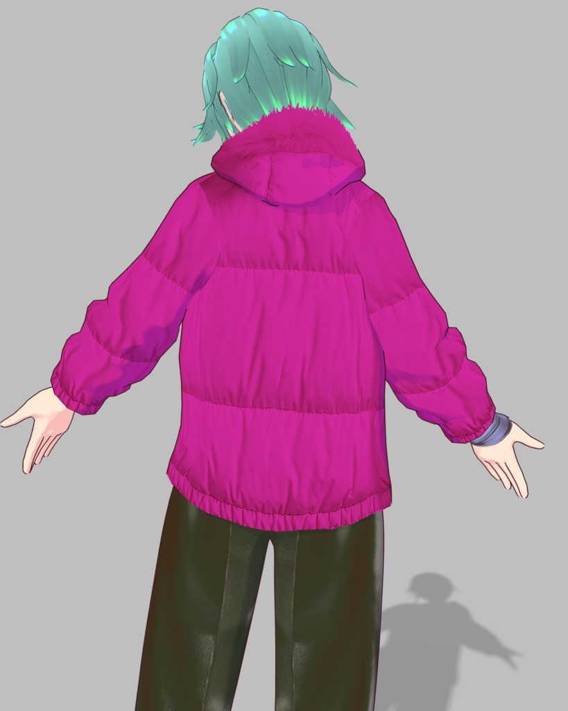 あったかダウンニットコーデ5色(vroid)