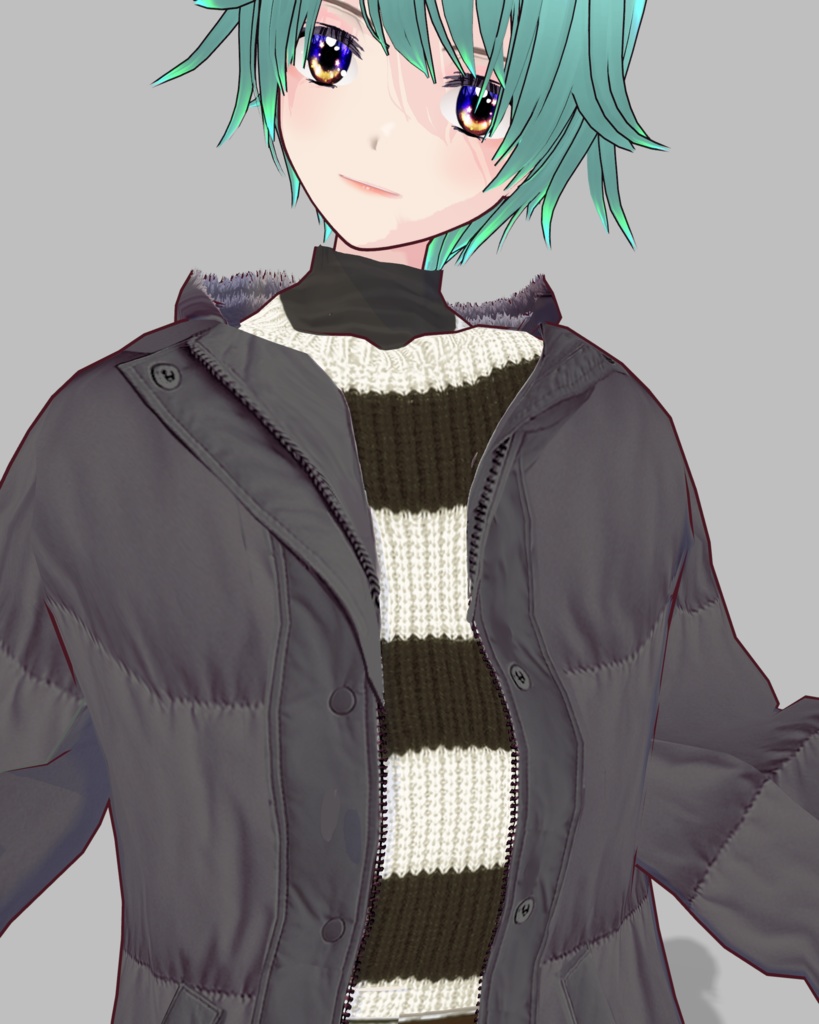 あったかダウンニットコーデ5色(vroid)