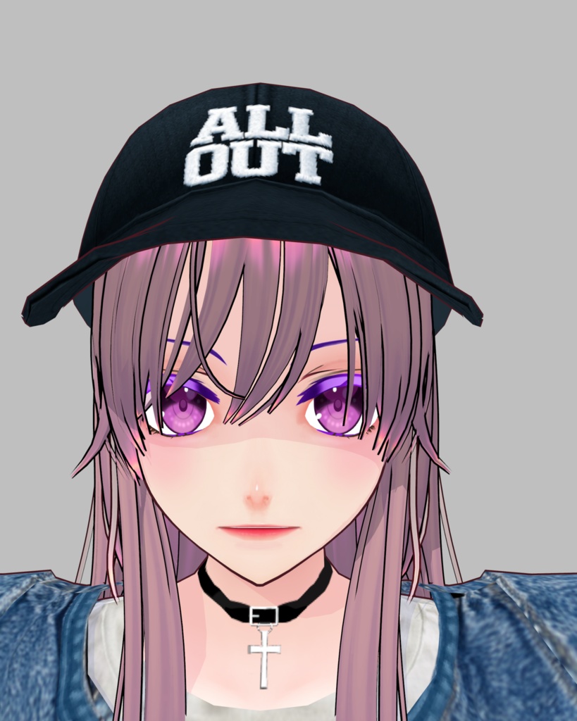 デコれるtシャツデニムコーデ【vroid】