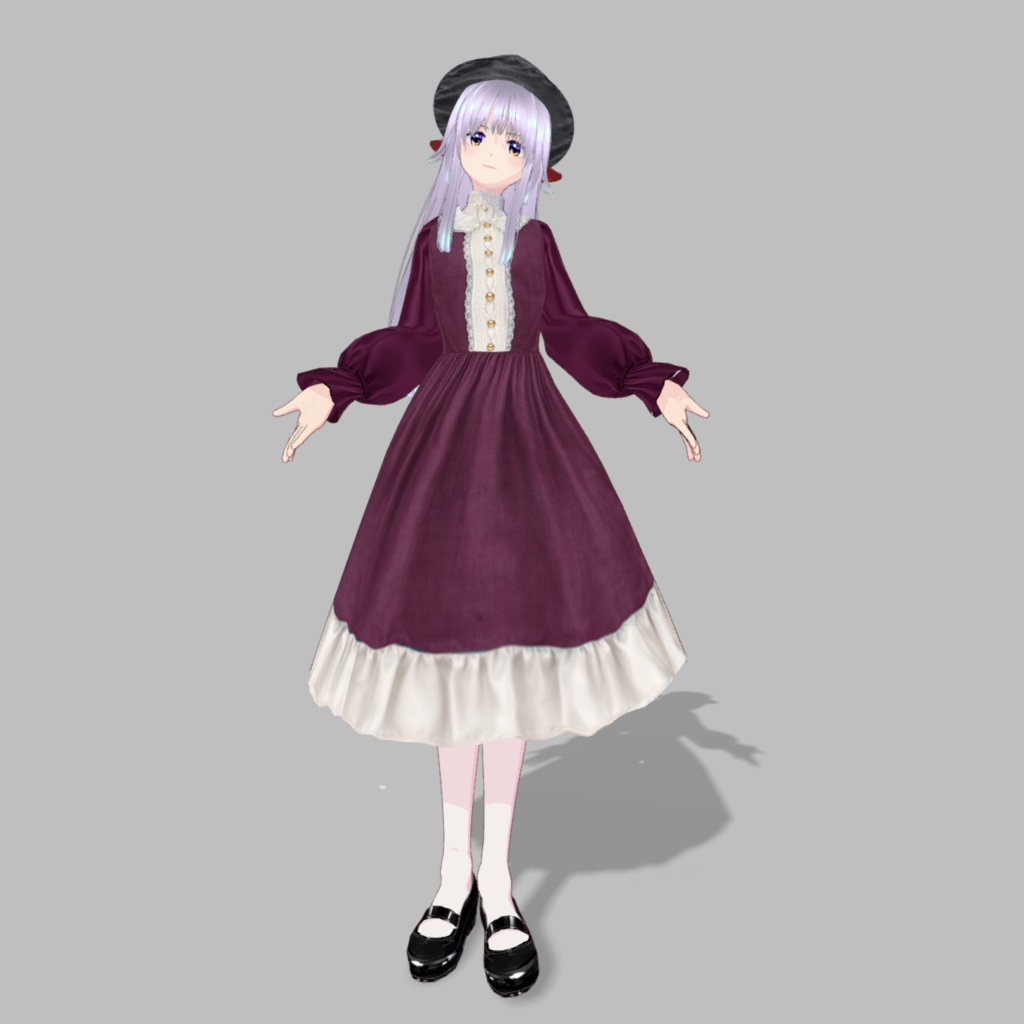 令嬢のワンピース6色【vroid】