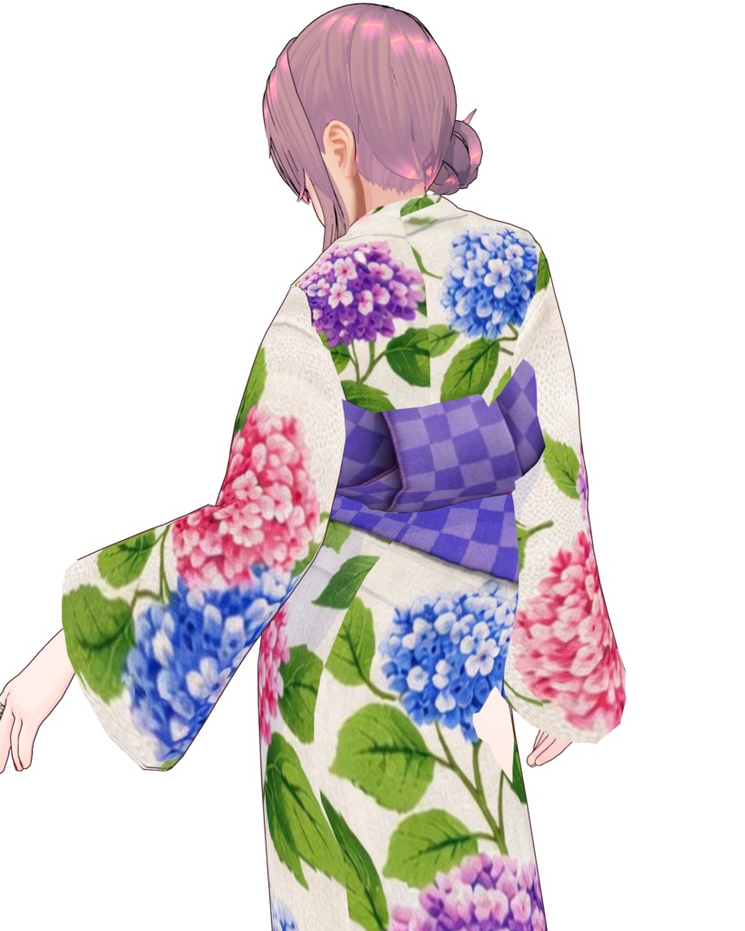 紫陽花の楽園【vroid浴衣】