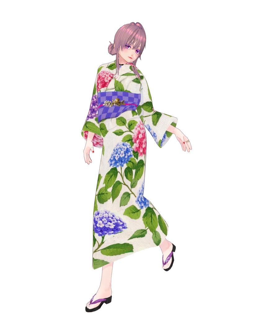紫陽花の楽園【vroid浴衣】