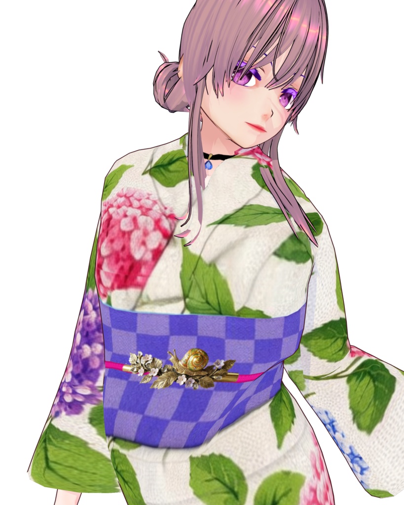 紫陽花の楽園【vroid浴衣】