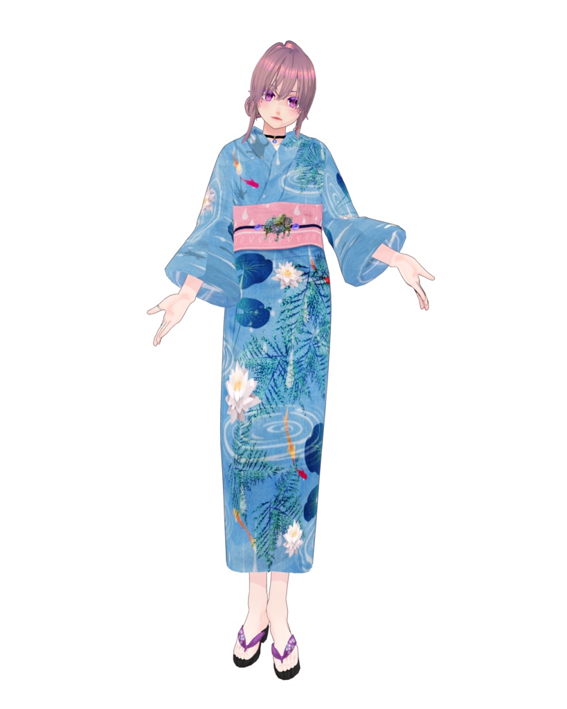 池の世界【浴衣vroid】